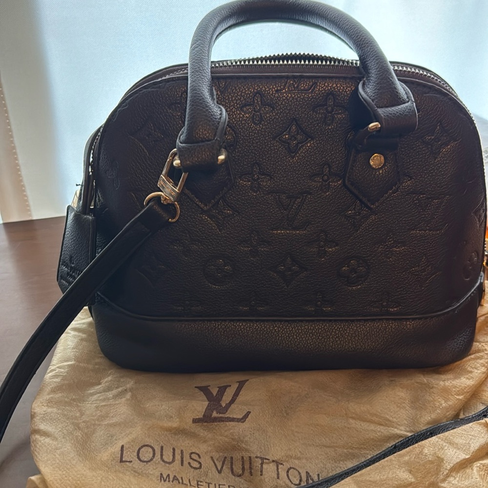 Dark chocolate monogram purse- not authentic.